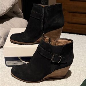 Caslon Black Ankle Booties with Wedge Heel